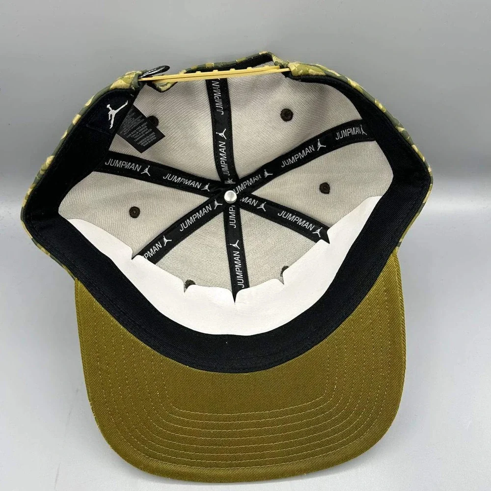 Air Jordan 1985 Hat Men Green Camouflage Jumpman Snap Back Cap New